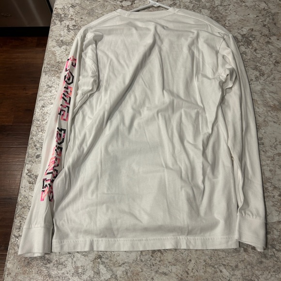 VS PINK Long Sleeve Tee Shirt NWT Small Neon White - Picture 8 of 10